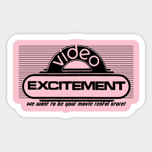 Video Excitement - Limited Rental Store Collection Sticker by Dueling Decades